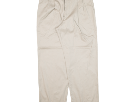 DOCKERS Mens Trousers Beige Classic Straight W32 L30 Cheap