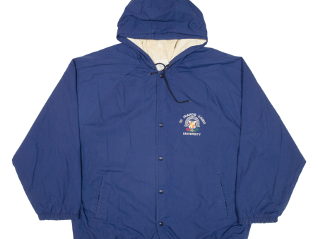 AVON Mens Jacket Blue 90s Hooded XL Online Sale