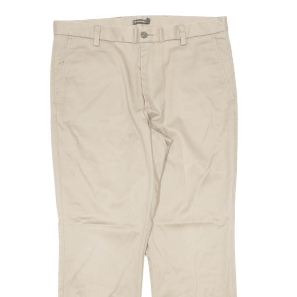 DOCKERS D2 Khaki Mens Trousers Beige Classic Straight W36 L29 Online Hot Sale