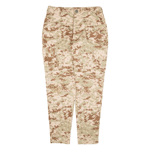 Cargo Camo Womens Trousers Beige Regular Tapered W31 L30 Fashion