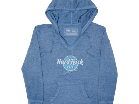 HARD ROCK CAFE Hollywood Lightweight Womens Blue Hoodie S Hot on Sale