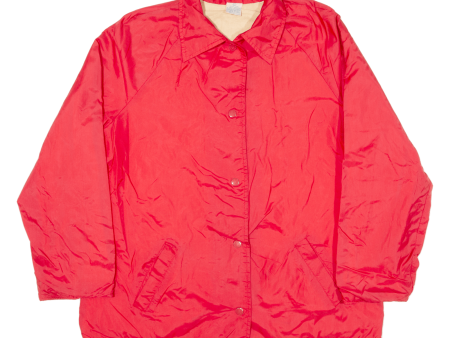 SEARS Womens Coach Jacket Red Nylon 90s L Discount