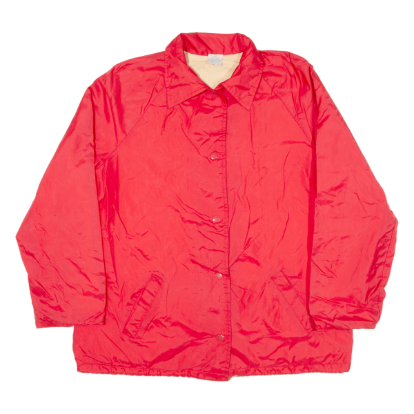 SEARS Womens Coach Jacket Red Nylon 90s L Discount