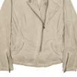 HARLEY DAVIDSON Womens Biker Jacket Beige 2XL For Sale