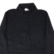 CALVIN KLEIN Sleepwear Mens Fleece Black 1 4 Zip L Fashion