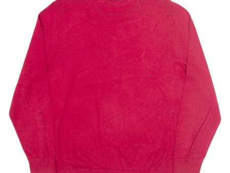 NAUTICA Mens Jumper Red Tight Knit XL Hot on Sale