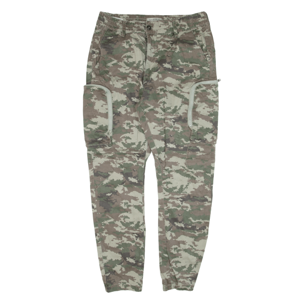 CLOCKHOUSE Cargo Camo Mens Trousers Green Slim Tapered W31 L28 Sale