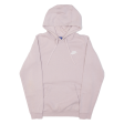 NIKE Mens Pink Hoodie XS Fashion