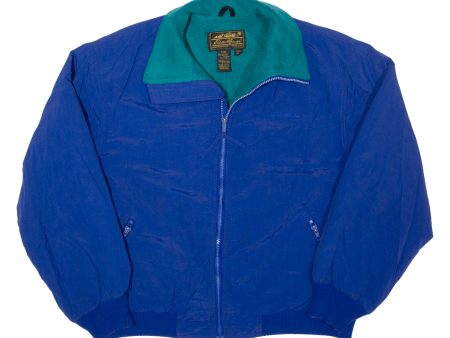 EDDIE BAUER Fleece Lined Womens Jacket Blue 90s L Online now