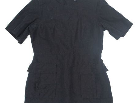 COS Womens Mini Black Linen Short Sleeve Short M Hot on Sale