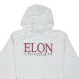 CHAMPION REVERSE WEAVE Elon University Mens Grey Hoodie USA XL Online Hot Sale