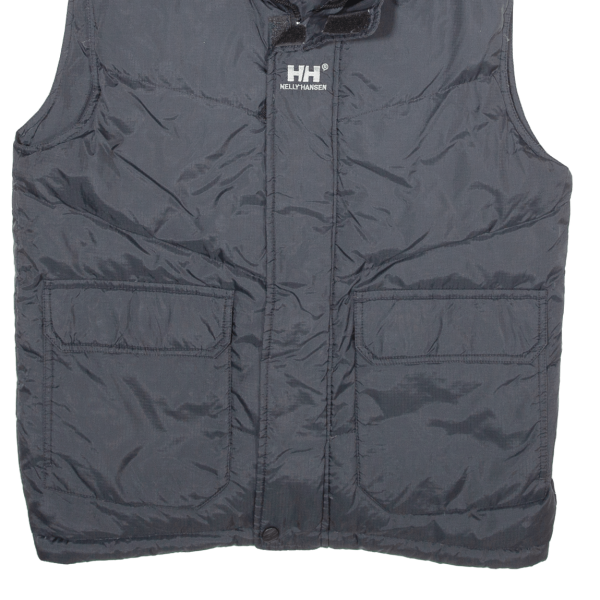 HELLY HANSEN Mens Puffer Waistcoat Black Nylon XS For Discount