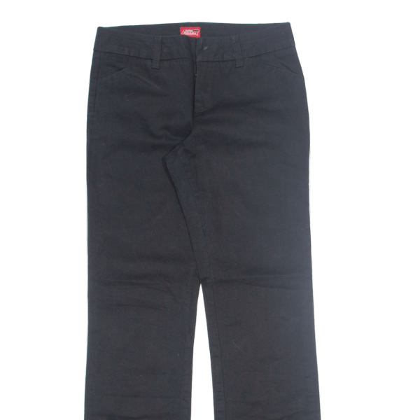 DICKIES Workwear Womens Trousers Black Slim Bootcut W28 L32 For Cheap