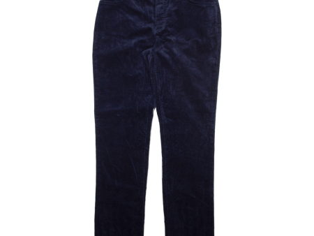 CHAPS Womens Corduroy Trousers Blue Slim Skinny W30 L30 Hot on Sale