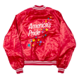 AUBURN Americas Pride Mens Bomber Jacket Red 90s XL For Discount