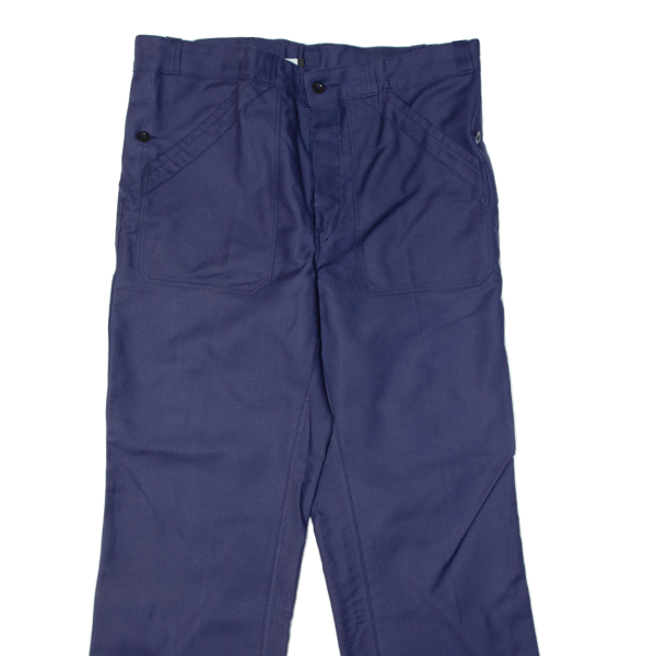 Workwear Mens Trousers Blue Regular Straight W38 L32 For Discount