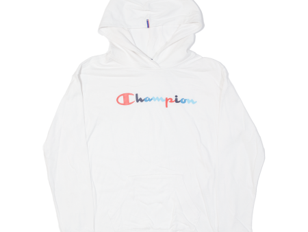 CHAMPION Lightweight Mens White Hoodie S Online