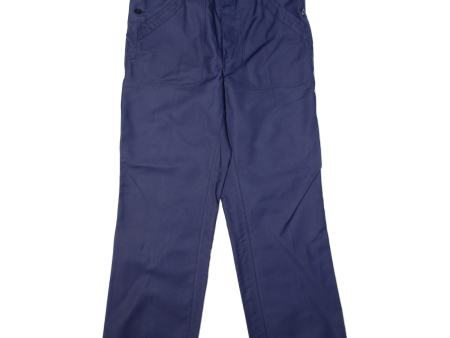 Workwear Mens Trousers Blue Regular Straight W38 L32 For Discount