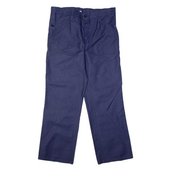 Workwear Mens Trousers Blue Regular Straight W38 L32 For Discount