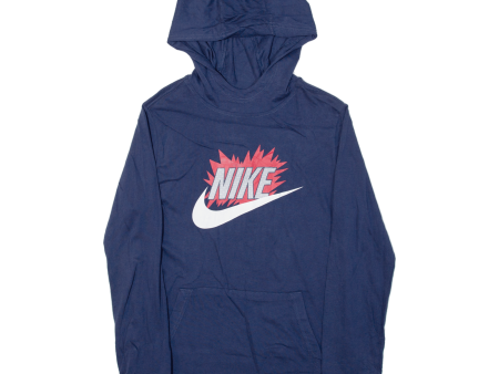 NIKE Lightweight Boys Blue Hoodie L Cheap