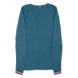 TOMMY HILFIGER Womens Jumper Blue Tight Knit XS Online now