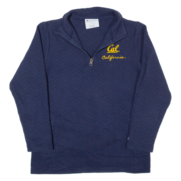 CHAMPION California Mens Sweatshirt Blue 1 4 Zip USA S Online now