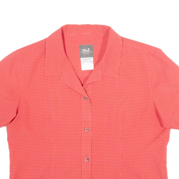 JACK WOLFSKIN Womens Shirt Red Check XL Online Sale