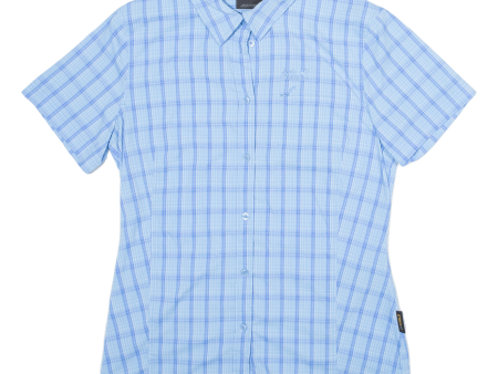 JACK WOLFSKIN Womens Shirt Blue Check S Online now