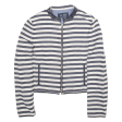 ARMANI JEANS Womens Jacket White Striped S Hot on Sale