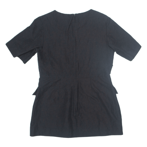 COS Womens Mini Black Linen Short Sleeve Short M Hot on Sale