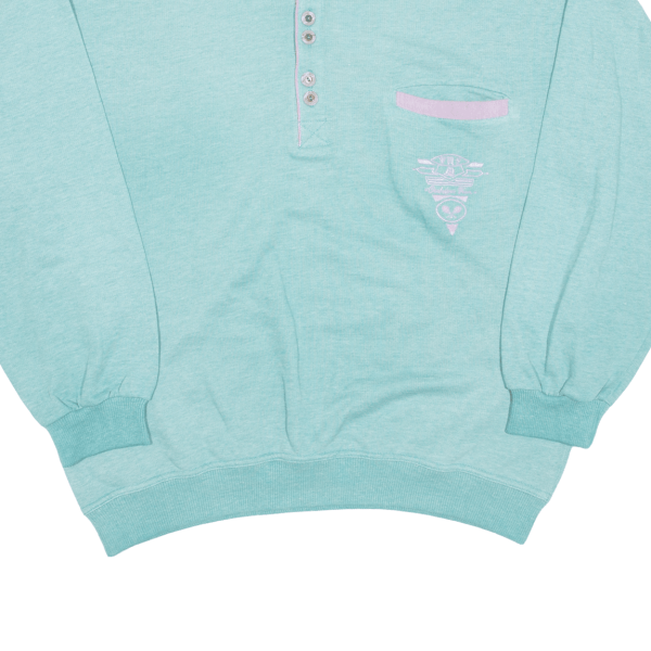 BUECKLE Womens Sweatshirt Green Collared M on Sale