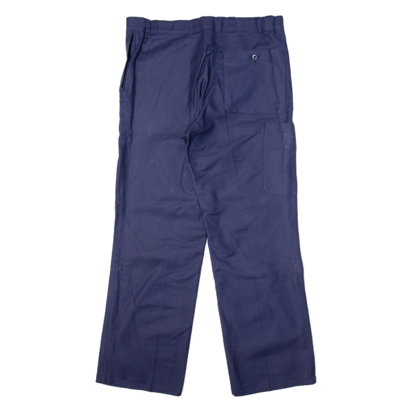 Workwear Mens Trousers Blue Regular Straight W38 L32 For Discount