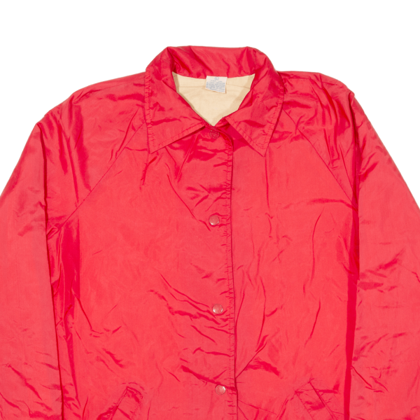 SEARS Womens Coach Jacket Red Nylon 90s L Discount