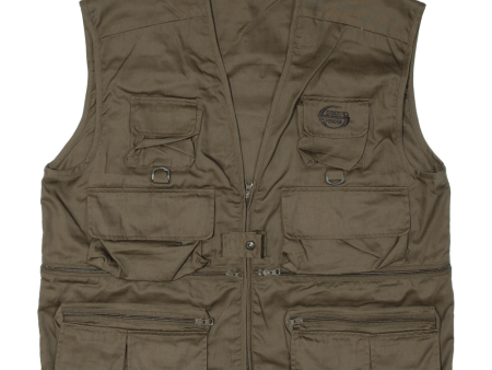 STUCKI FISHING Utility Mens Gilet Brown XL Hot on Sale