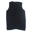 CLUB MONACO Womens Vest Black Chunky Knit Sleeveless L For Cheap