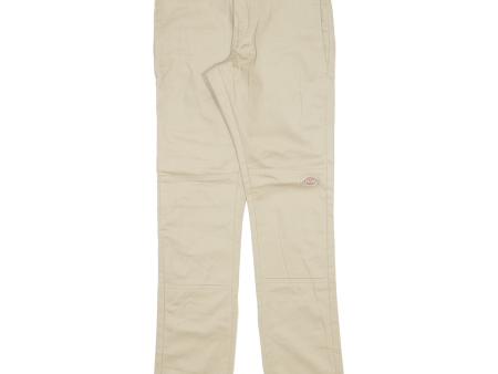 DICKIES Workwear Mens Trousers Beige Regular Skinny W28 L30 Fashion