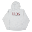 CHAMPION REVERSE WEAVE Elon University Mens Grey Hoodie USA XL Online Hot Sale