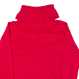 CALVIN KLEIN Womens Jumper Red Roll Neck Tight Knit M Online Sale