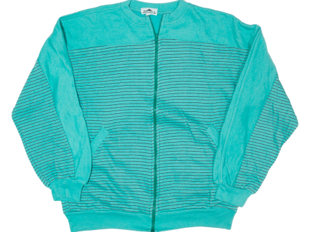 TRINITY Mens Track Jacket Blue 90s Striped M Online now