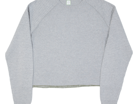 CALVIN KLEIN One Cropped Womens Jumper Grey XL Discount