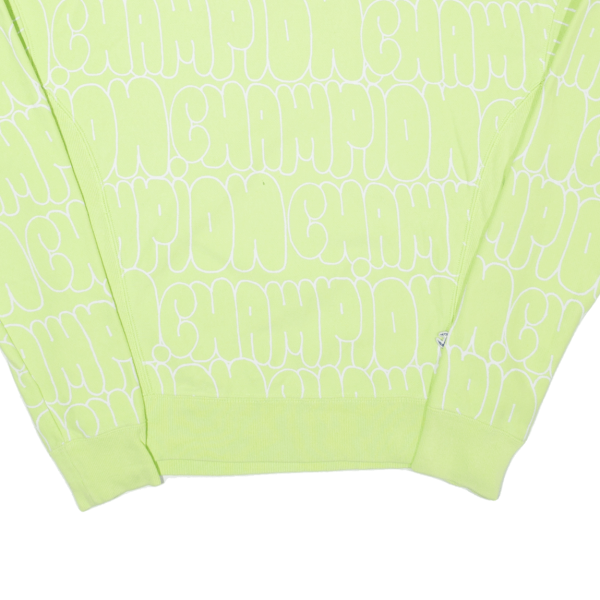 CHAMPION REVERSE WEAVE Logo Print Womens Sweatshirt Green XS For Sale