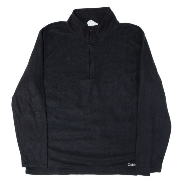 CALVIN KLEIN Sleepwear Mens Fleece Black 1 4 Zip L Fashion