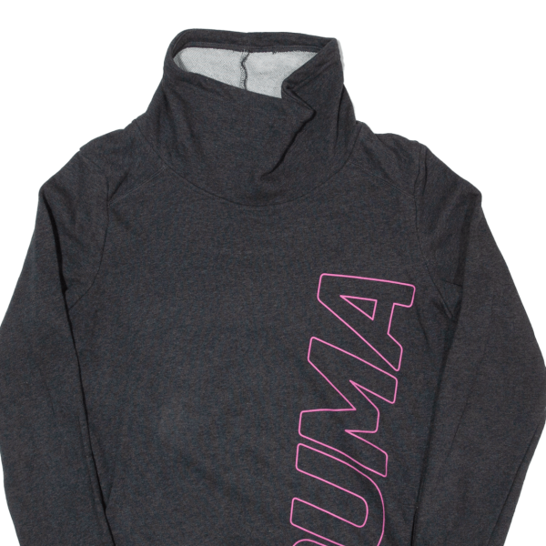 PUMA Womens Sweatshirt Grey Roll Neck UK 14 Sale