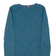 TOMMY HILFIGER Womens Jumper Blue Tight Knit XS Online now