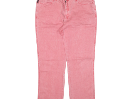 ARMANI JEANS Womens Jeans Pink Regular Straight W34 L27 Supply