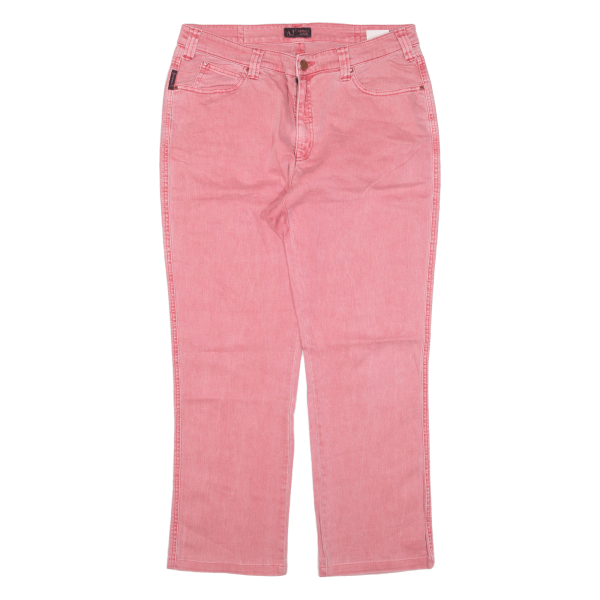 ARMANI JEANS Womens Jeans Pink Regular Straight W34 L27 Supply