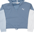 PUMA Cropped Womens Blue Hoodie M For Cheap