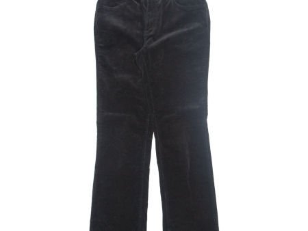 CALVIN KLEIN JEANS Womens Corduroy Trousers Black Regular Bootcut W28 L32 Discount