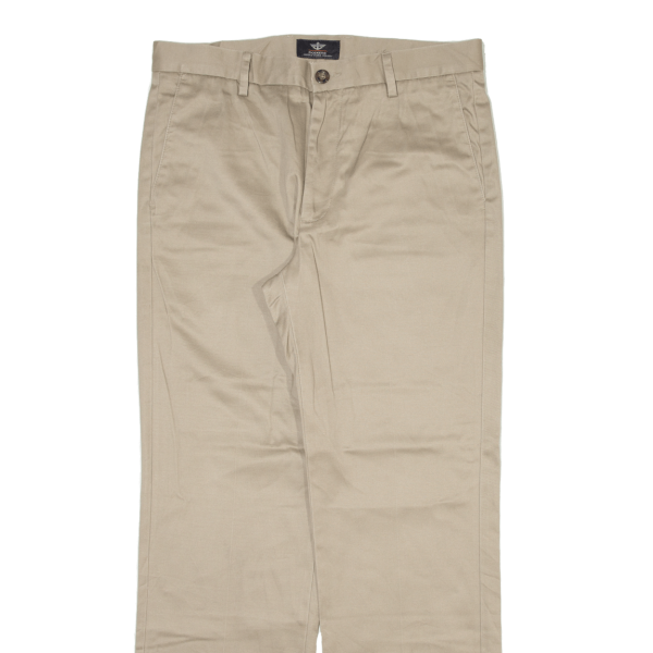 DOCKERS D1 Signature Khaki Mens Trousers Beige Slim Straight W32 L30 Discount