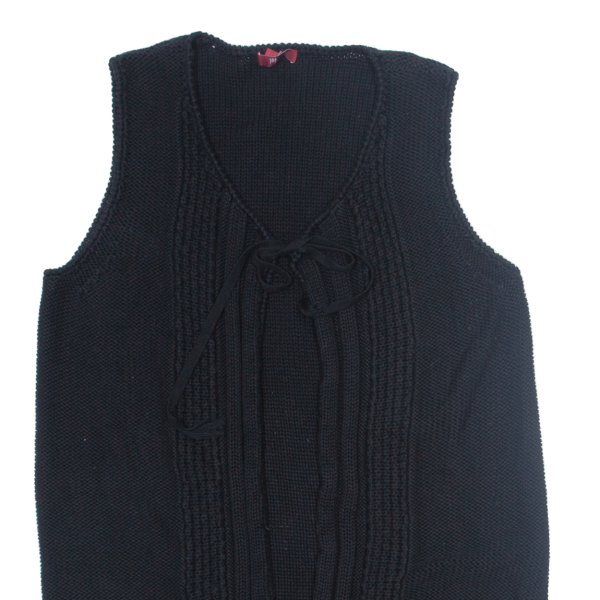 CLUB MONACO Womens Vest Black Chunky Knit Sleeveless L For Cheap